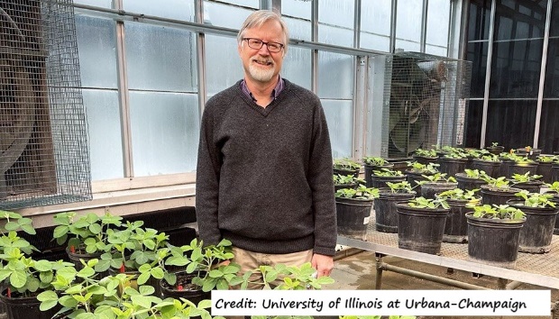 D:\GRSV Consultancy Service\AgriTech news\37_ATN_Teaser_26 Feb 2022\Brian Diers, and soybean plants in a University of Illinois greenhouse.jpg